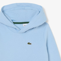 Sweatshirt à capuche mixte molleton enfant avec poche LACOSTE bleu