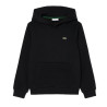 Sweatshirt à capuche mixte molleton enfant avec poche LACOSTE noir