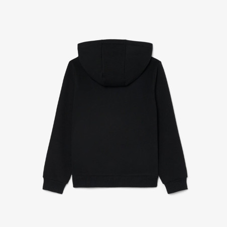 Sweatshirt à capuche mixte molleton enfant avec poche LACOSTE noir