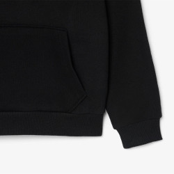 Sweatshirt à capuche mixte molleton enfant avec poche LACOSTE noir