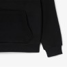 Sweatshirt à capuche mixte molleton enfant avec poche LACOSTE noir