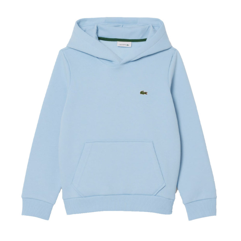 Sweatshirt à capuche mixte molleton enfant avec poche LACOSTE bleu