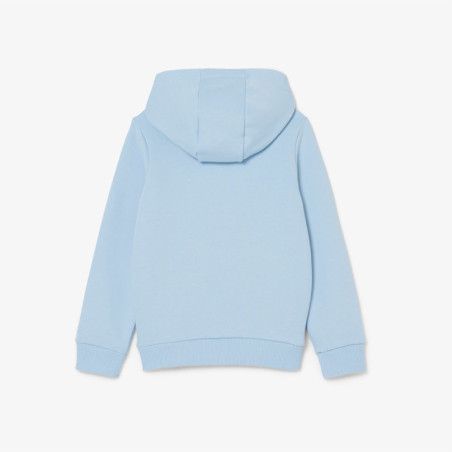 Sweatshirt à capuche mixte molleton enfant avec poche LACOSTE bleu