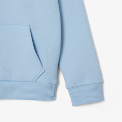 Sweatshirt à capuche mixte molleton enfant avec poche LACOSTE bleu