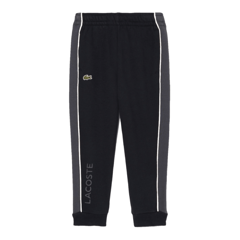 Pantalon de survêtement color-block enfant  en Coton LACOSTE noir