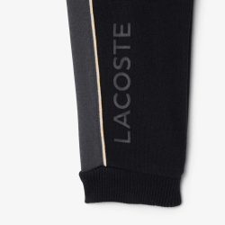 Pantalon de survêtement color-block enfant  en Coton LACOSTE noir