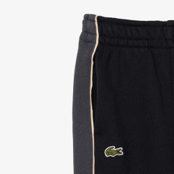 Pantalon de survêtement color-block enfant  en Coton LACOSTE noir