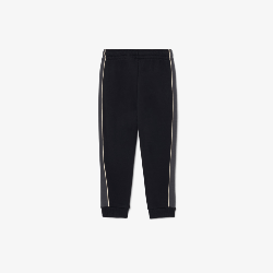 Pantalon de survêtement color-block enfant  en Coton LACOSTE noir