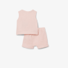 Ensemble bébé en coton sans manches avec crocodile brodé LACOSTE Rose