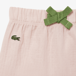 Ensemble bébé en coton sans manches avec crocodile brodé LACOSTE Rose