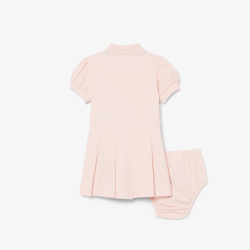 Ensemble Stretch Piqué pour nourrissons Robe & Bloomer LACOSTE Rose