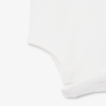 Ensemble layette nouveau-né coton imprimé body manches courtes, pantalon et chaussettes LACOSTE blanc