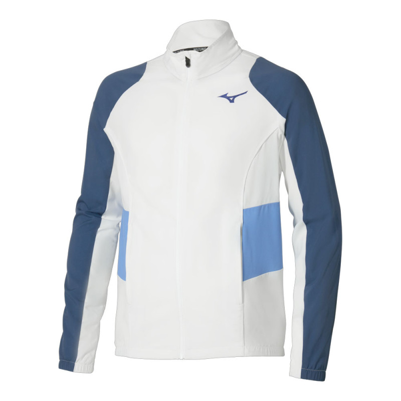 Veste Frontier Shadow MIZUNO blanche et bleue