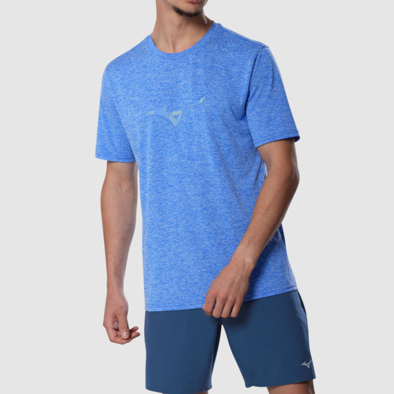 T-Shirt manches courtes Core Runbird MIZUNO bleu