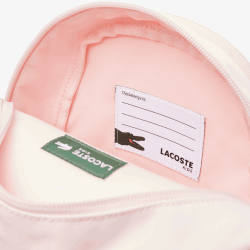 Sac à dos enfant imprimé avec poche intérieure LACOSTE rose