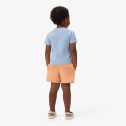 Short de bain Lacoste junior uni en taffetas LACOSTE Orange