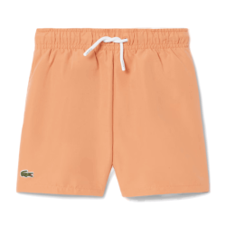 Short de bain Lacoste junior uni en taffetas LACOSTE Orange