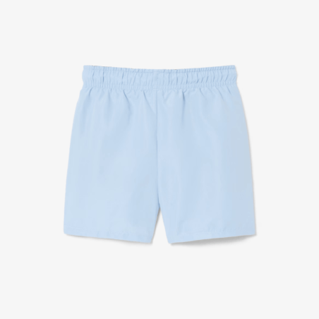 Short de bain Lacoste junior uni en taffetas LACOSTE bleu clair