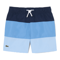 Maillot de Bain Rayé Enfant  Léger en Taffetas Recyclé LACOSTE bleu