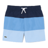 Maillot de Bain Rayé Enfant  Léger en Taffetas Recyclé LACOSTE bleu