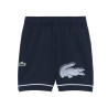 Short Sport Rayé Enfant en Taffetas - Léger et Résistant - Lacoste bleu nuit/blanc