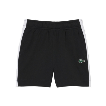 Short Sport taffetas diamanté color-block avec Taille Élastique et Poches -Lacoste noir