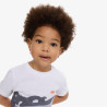 T-shirt Enfant en Coton avec Imprimé Crocodile Aquarelle Confortable et Sportif LACOSTE blanc