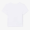 T-shirt Enfant en Coton avec Imprimé Crocodile Aquarelle Confortable et Sportif LACOSTE blanc