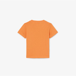T-shirt enfant coton imprimé graphique LACOSTE orange