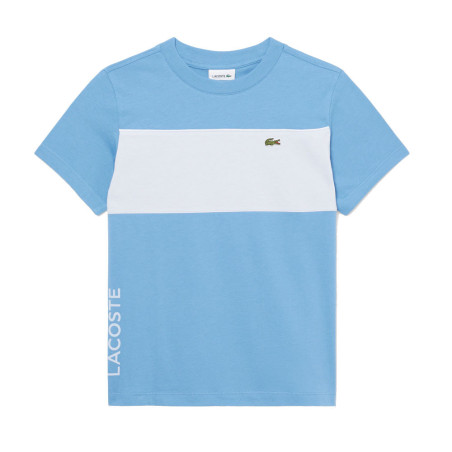 T-shirt enfant color-block coton graphique LACOSTE bleu