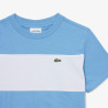 T-shirt enfant color-block coton graphique LACOSTE bleu