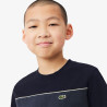 T-shirt enfant color-block coton graphique LACOSTE noir