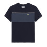 T-shirt enfant color-block coton graphique LACOSTE noir