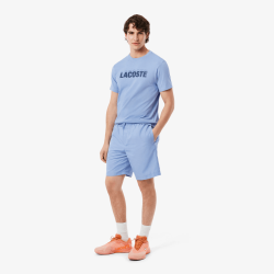 Short Homme Lacoste Sport – Bleu Clair – Taffetas Diamanté Léger & Respirant