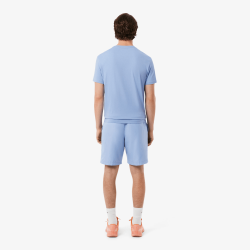 Short Homme Lacoste Sport – Bleu Clair – Taffetas Diamanté Léger & Respirant
