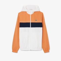 Ensemble survêtement Sport taffetas diamanté LACOSTE blanc et orange
