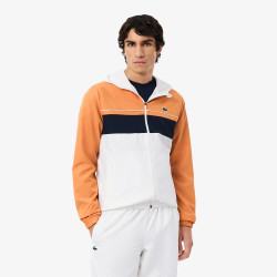 Ensemble survêtement Sport taffetas diamanté LACOSTE blanc et orange
