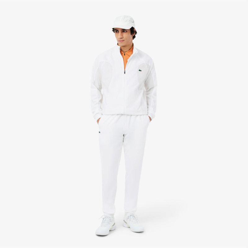 Ensemble survêtement Tennis déperlant LACOSTE blanc