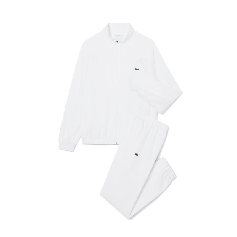 Ensemble survêtement Tennis déperlant LACOSTE blanc