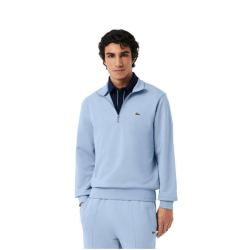 Sweatshirt col montant zippé molleton  Style Intemporel & Confort Lacoste bleu clair