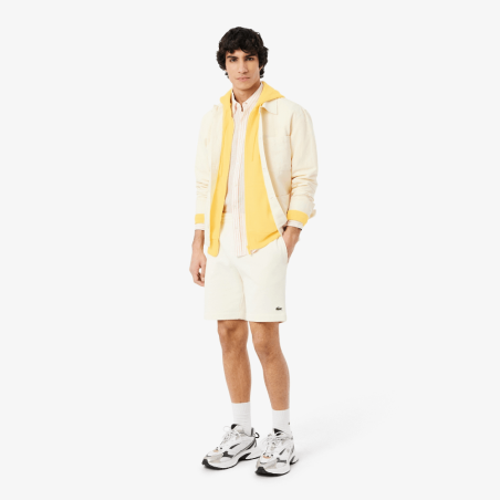 Sweatshirt Zippé à Capuche  Classic Fit Molleton – Confort & Style Intemporel Lacoste Jaune pastel
