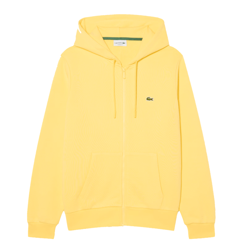 Sweatshirt Zippé à Capuche  Classic Fit Molleton – Confort & Style Intemporel Lacoste Jaune pastel