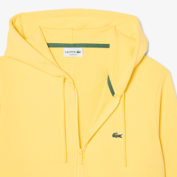 Sweatshirt Zippé à Capuche  Classic Fit Molleton – Confort & Style Intemporel Lacoste Jaune pastel