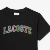 T-shirt en coton brodé confortable, respirant et stylé LACOSTE noir