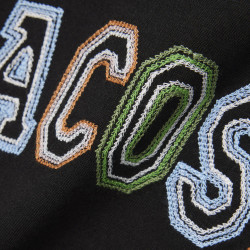 T-shirt en coton brodé confortable, respirant et stylé LACOSTE noir