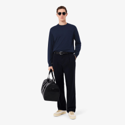 T-shirt Manches Longues  en Coton – Confort & Style Intemporel Lacoste bleu nuit