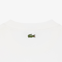 T-shirt Manches Longues  en Coton – Confort & Style Intemporel Lacoste blanc