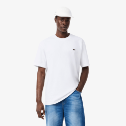 T-shirt  Jersey de Coton Épais – Style Chic & Décontracté Lacoste blanc