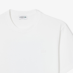 T-shirt en maillot  avec imprimé court de tennis au dos Confort & Style - Lacoste blanc