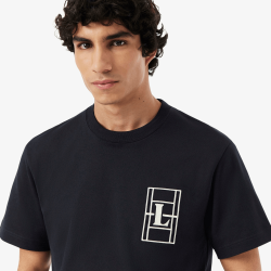T-shirt en jersey épais brodé Confort premium et style élégant au quotidien - Lacoste noir